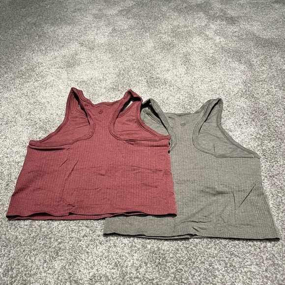 Lululemon Bundle of Two Ebb to Street Cropped Racerback Tanks - Picture 2 of 2